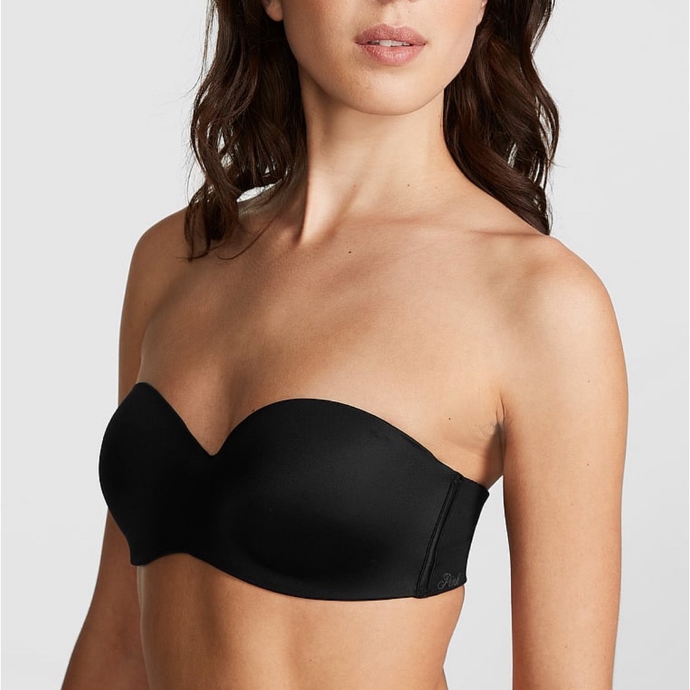 VS PINK WEAR EVERYWHERE PUSH-UP STRAPLESS BRA